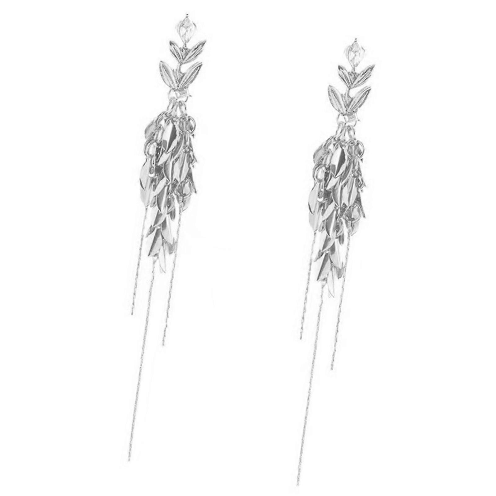 Multiple Occasion Comfortable Earrings Featuring Diamonds Wheat and Tassels Multicolor