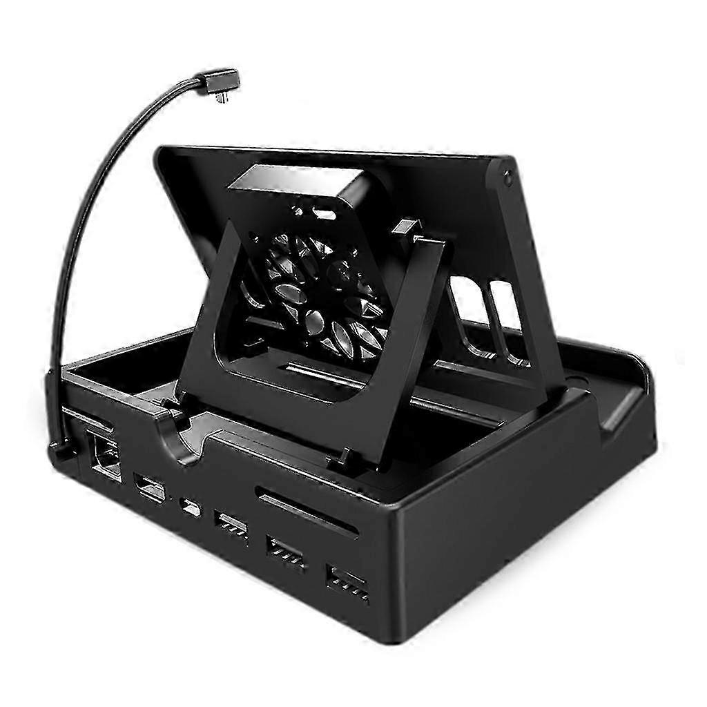 6 in 1 Console Dock Cooling Fan H4K60HZ/gigabit- Network- Port for Steam-Deck