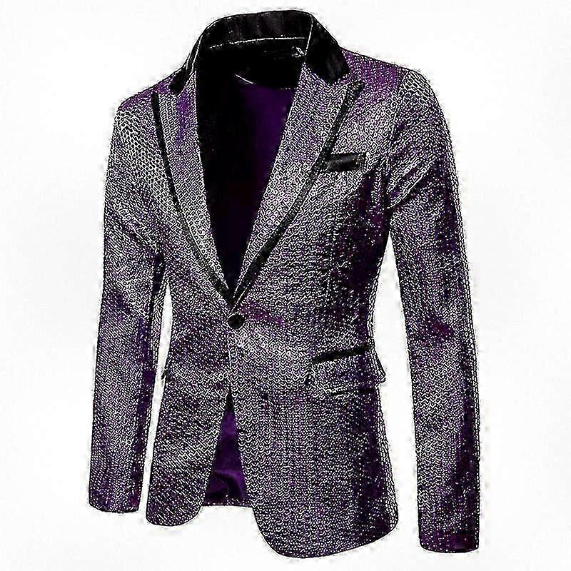 Men's Sparkle Sequined Blazer Jacket Elegant Tuxedo for Special Occasions