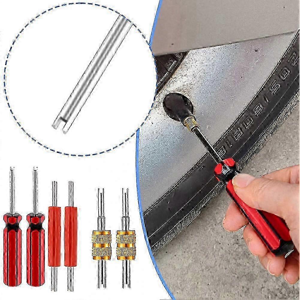 2-in-1 Valve Core Wrench for Car Bicycle and A C Air-conditioning Vehicles