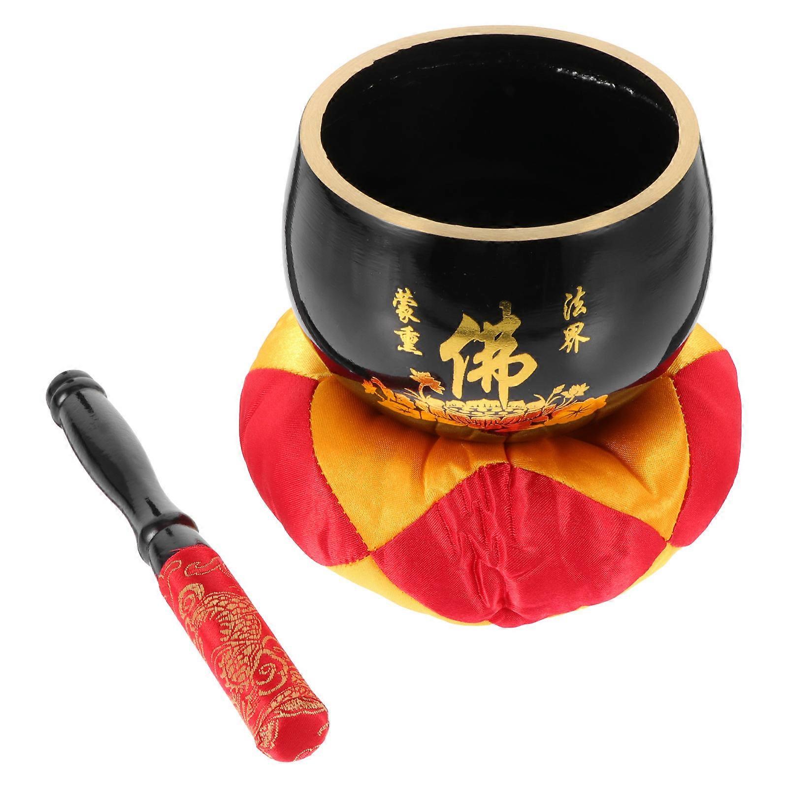 Copper Buddhist Sound Bowl for Meditation Practice 1Set with Heart Design