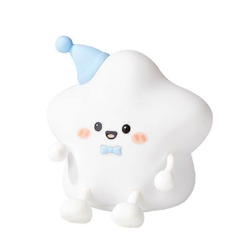 Kids USB Rechargeable Star Shape Night Light, Touch Control, Adjustable Brightness, Soft Silicone