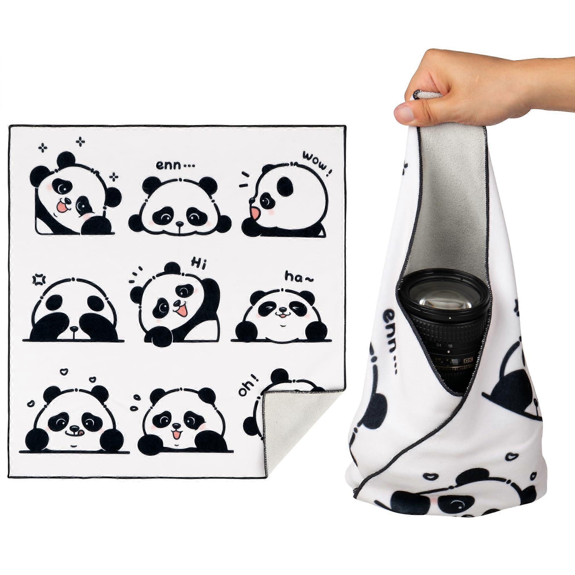 Camera Protective Wrap SelfAdhesive AntiScratch Dustproof Cloth for DSLR Lens Laptop Smartphone 17.71 inch Panda