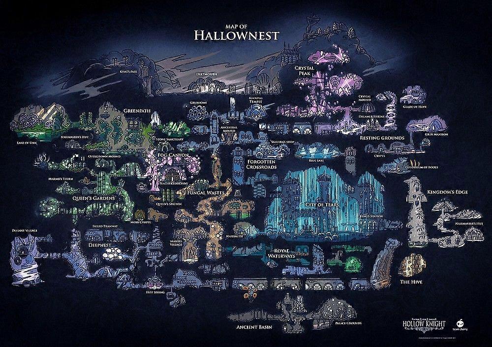 Rompecabezas de Hollow Knight: Mapa de Hallownest (EB 5021)