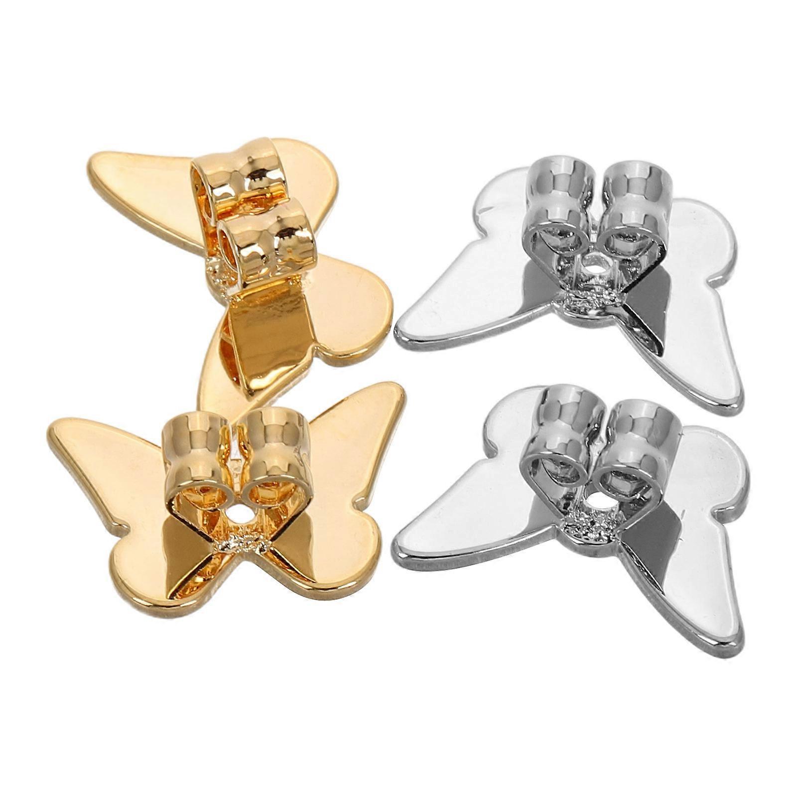 4Pcs Butterfly Earring Backs for Ear Piercing Secure Locking Support