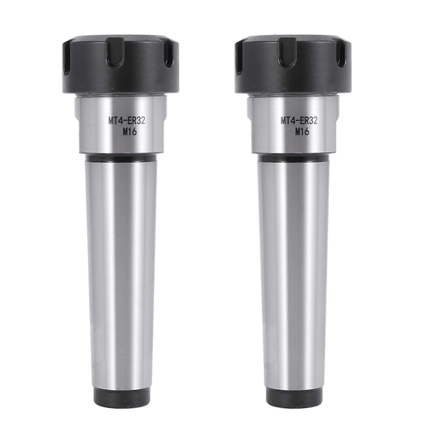2X ER32 MT4 M16 Morse Cone Collet Chuck Tooling Holder CNC Milling Lathe