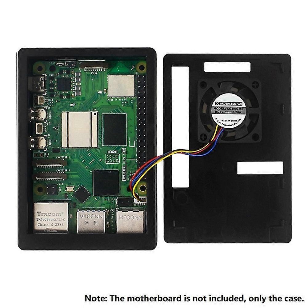 ABS Case Plastic Shell with Cooling Fan + 3.5 Inch Touch Screen Display for Raspberry Pi 5 5B