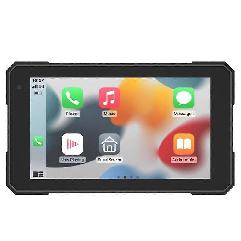5 Inch Waterproof Motorcycle Navigation Screen - Portable Smart Wireless CarPlay Android Auto Monit