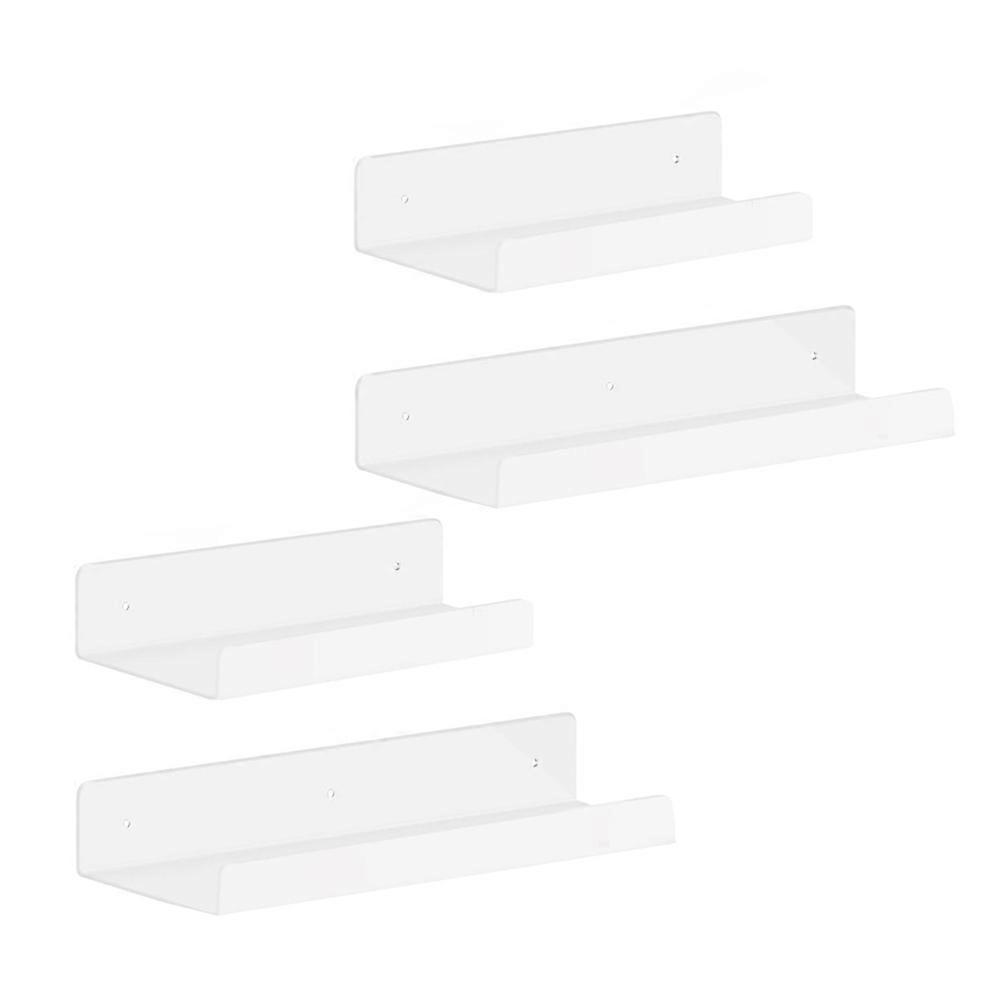 4pcs Acrylic Floating Wall Shelves