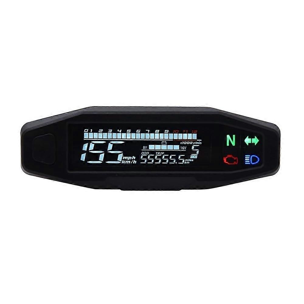 Motorcycle Tachometer and Digital Speedometer Combo, Universal Dual Display Gauge MT0069M040