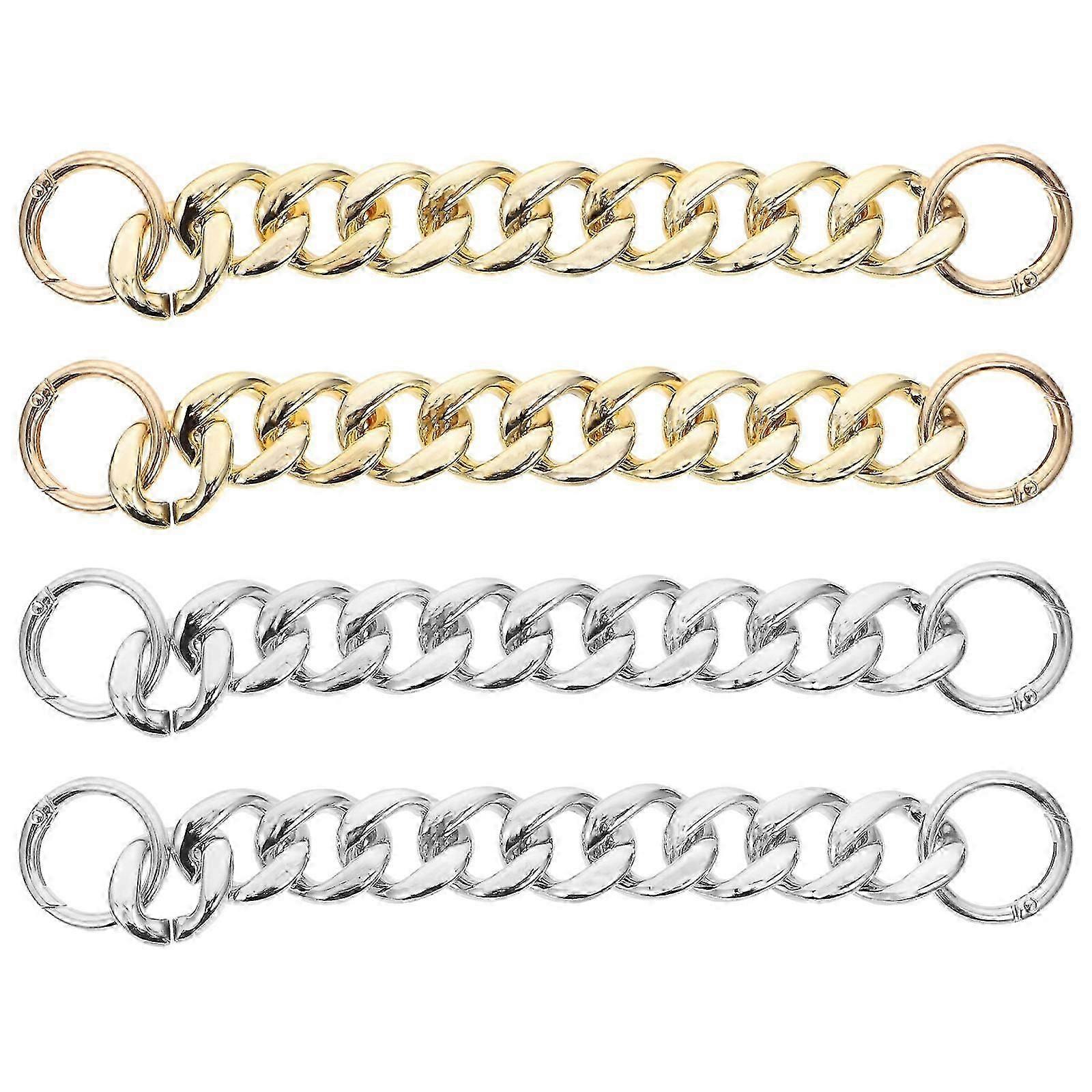 Acrylic Shoe Chains for Decoration Assorted Color Creative Design with Hanging Rings 4 Pieces