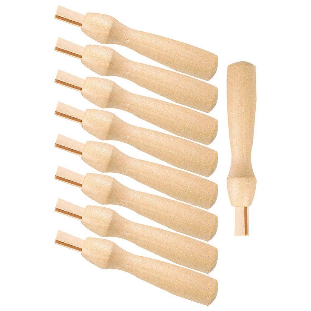 DIY Wool Felting Handles Wood Needle Tool for Wool Crafts 9Pcs Set