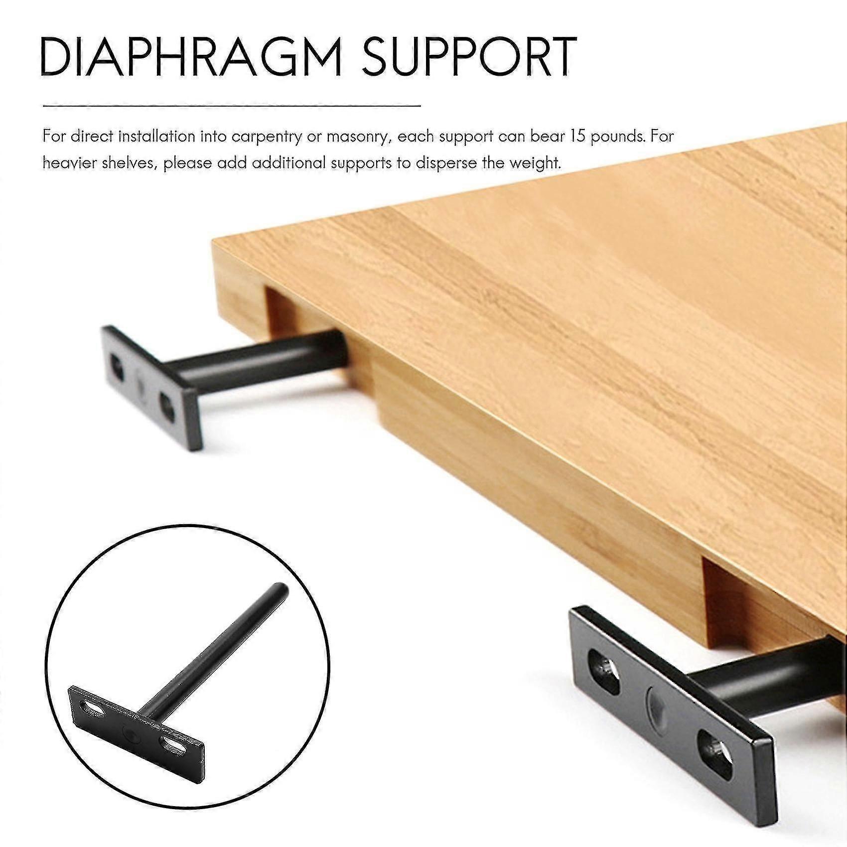6pcs 5 Inch Floating Shelf Brackets Concealed Blind Shelf Support For Raw Wood Shelves--yuyu