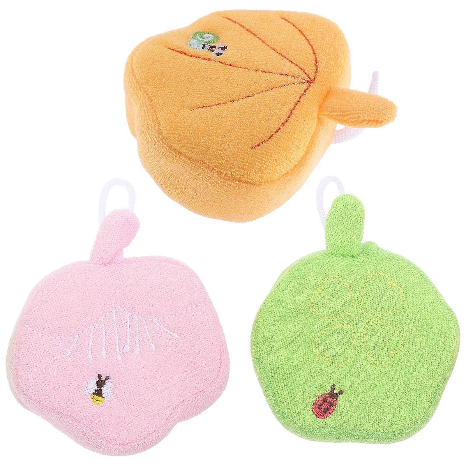 Body Wash Sponge Shower Scrubber for Bathing 3Pcs Assorted
