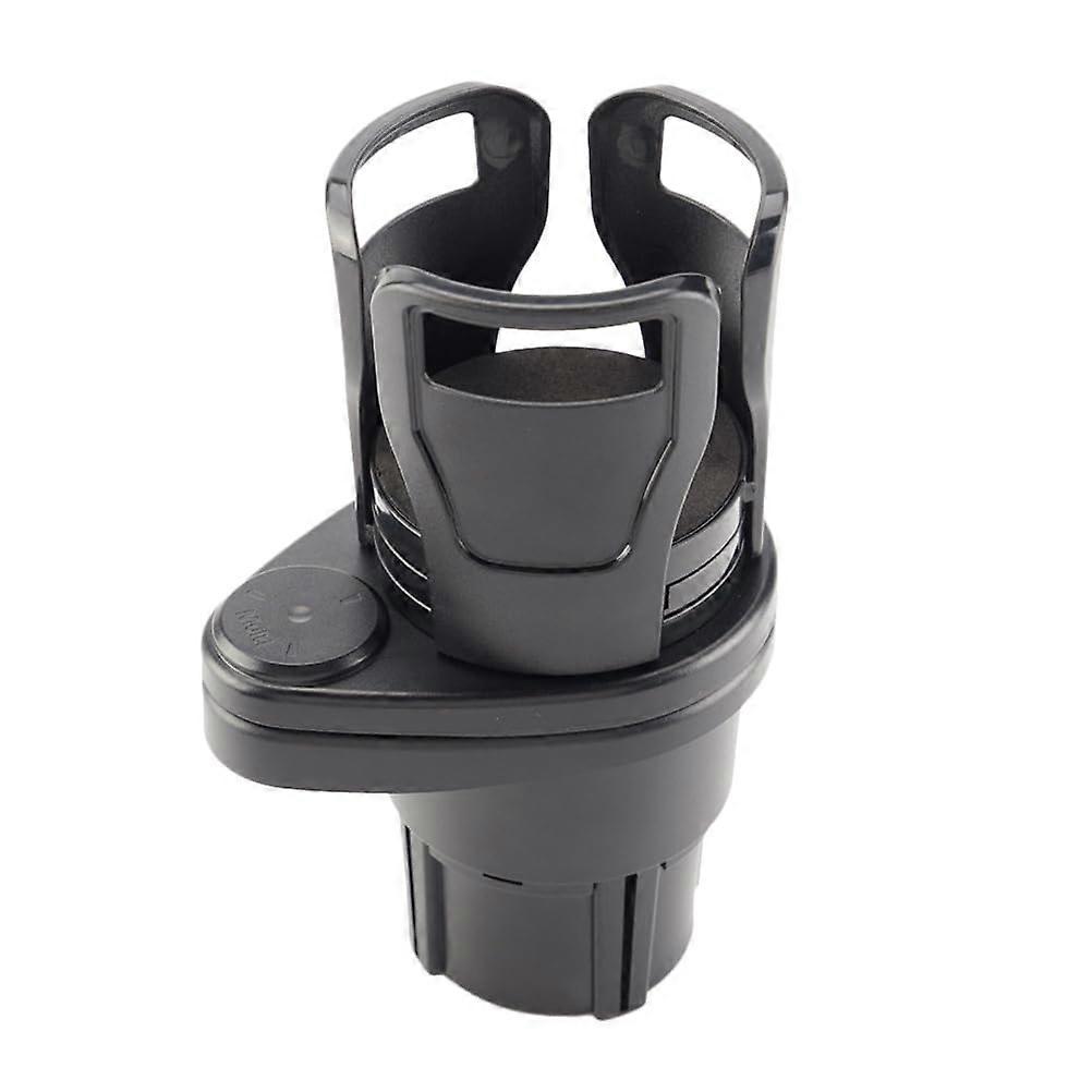 Universal Car Cup Holder with Telescopic Rotary Adjustment and Expandable Drink Organizer for Coffee and Bottles