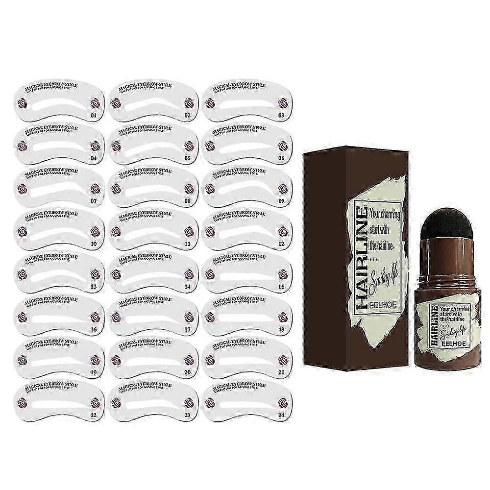 Hairline Eyebrow Print (Black Plus Eyebrow Stencil)