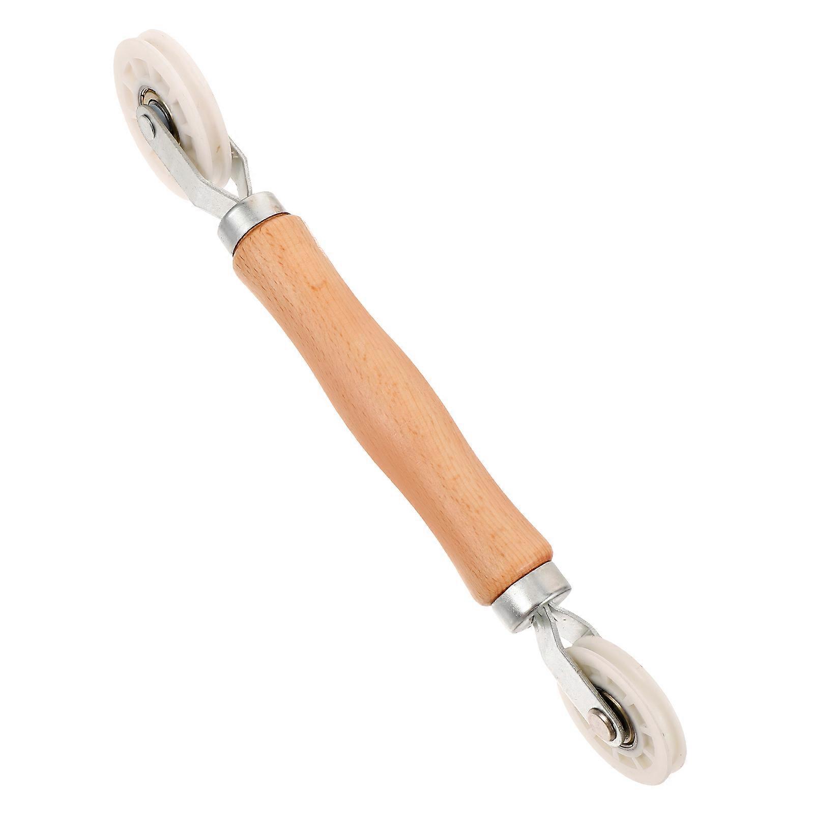 Screen Repair Roller Window Screen Tool for with Wood Handle