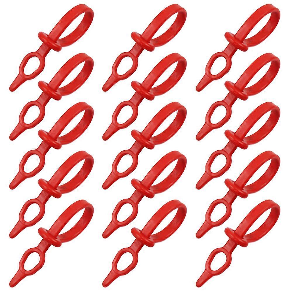 Windproof Silicone Coat Hanger Hooks for Home Use 15Pcs Plastic Red