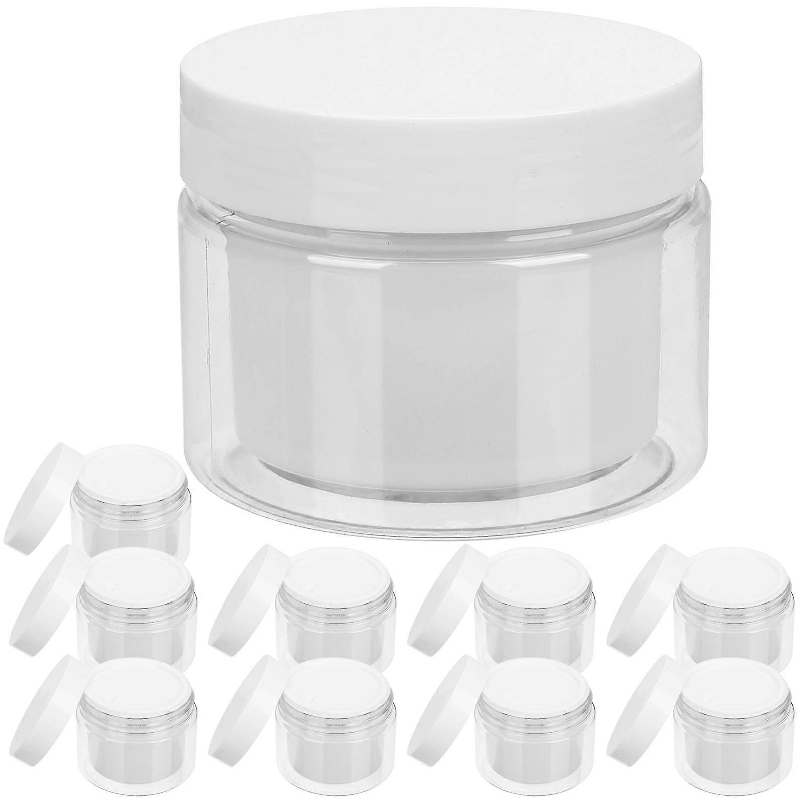 Cream Container Cosmetic Containers with Lids for 10Pcs White Jars