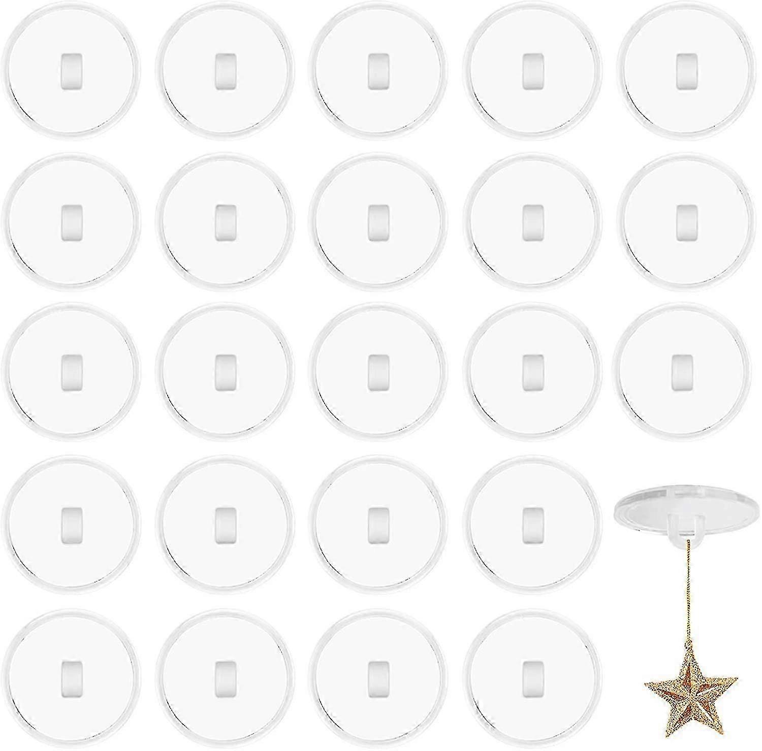 26-27 Adhesive Ceiling Hook, 30 Pcs Transparent Self Adhesive Ceiling Hooks For Hanging Light