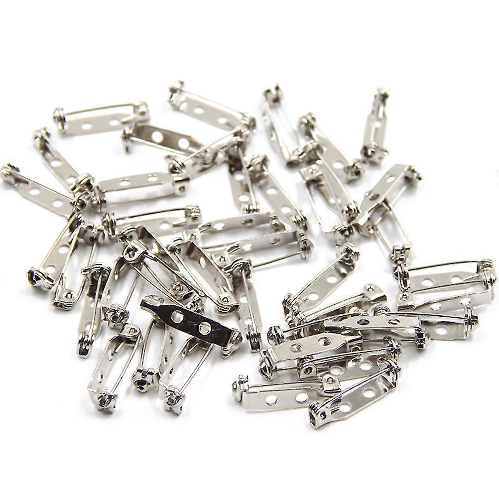 Silver Locking Pin Backs Brooch Small Simple Design Birthday 120Pcs