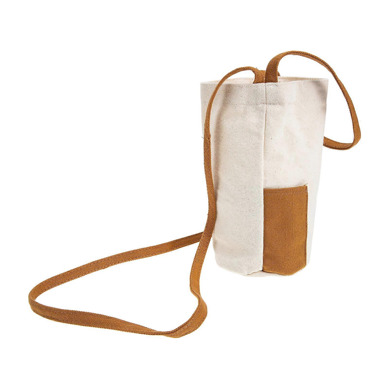 Canvas Umbrella Protective Sleeve for Storage in Brown Canvas Material