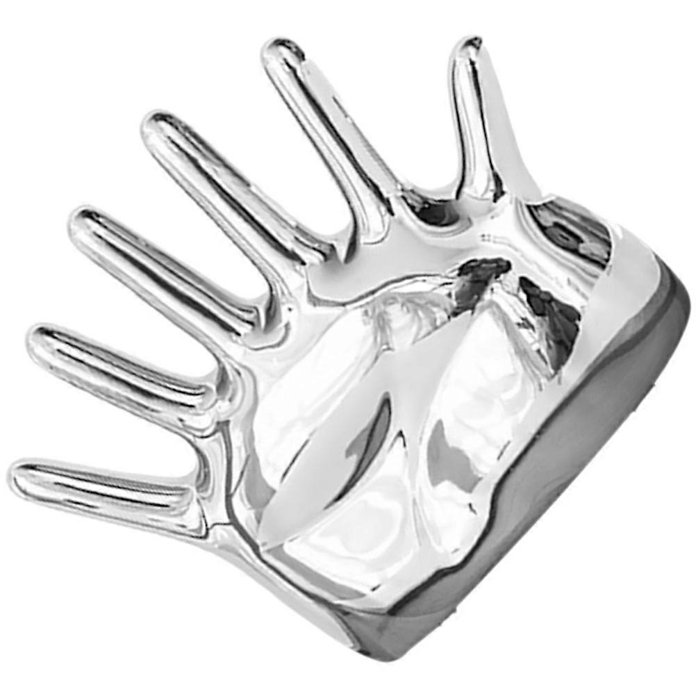 Silver Ceramic Hand Ring Holder for Storage and Room Decor