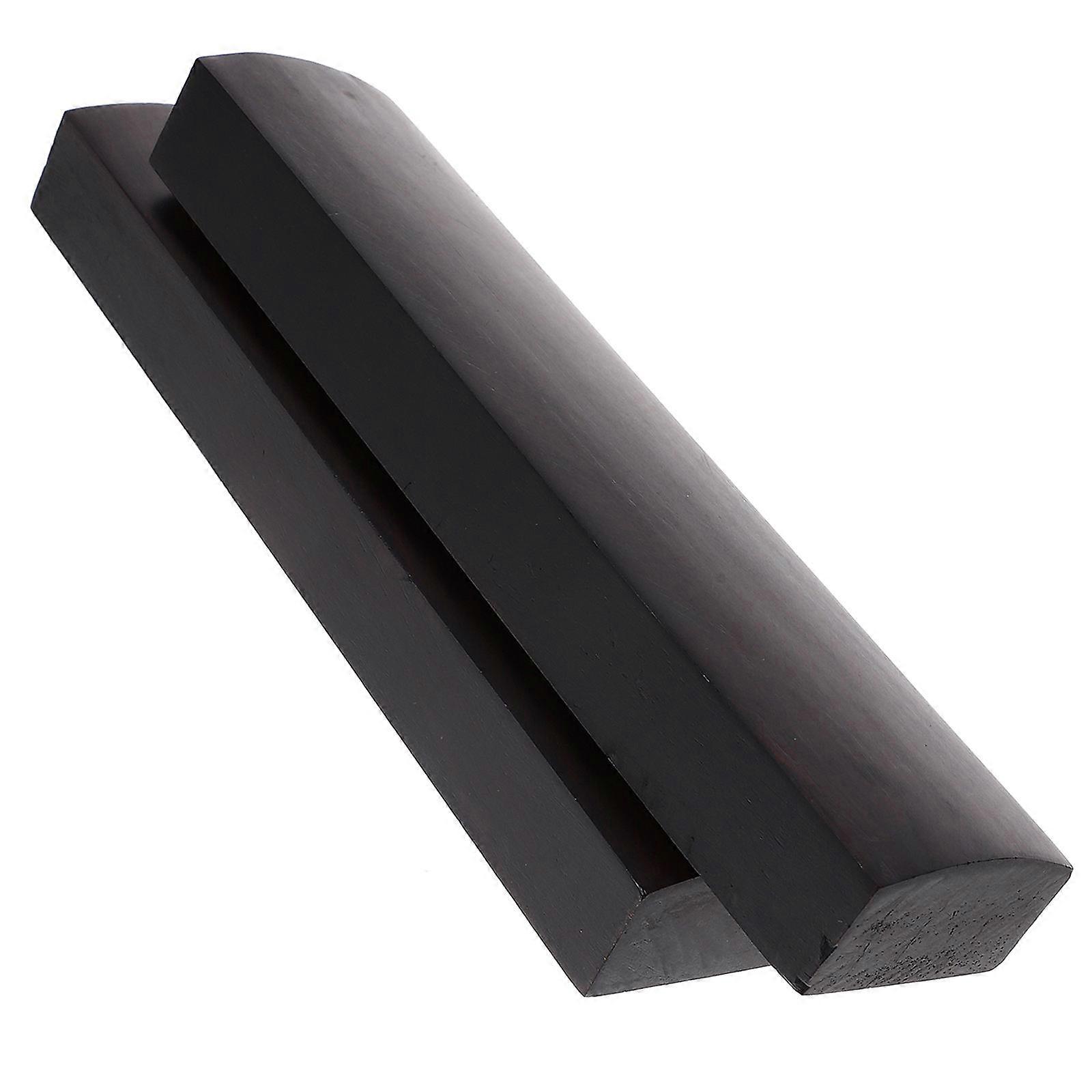 Chinese Calligraphy Wood Paperweight for Office Use Rectangular Black