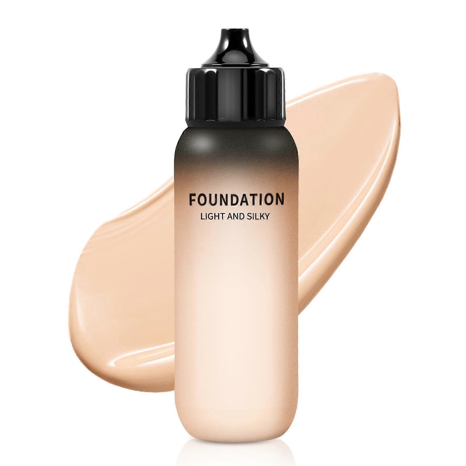 Liquid Foundation Full Coverage Waterproof Matte 12Hr Wear Lightweight Moisturizing