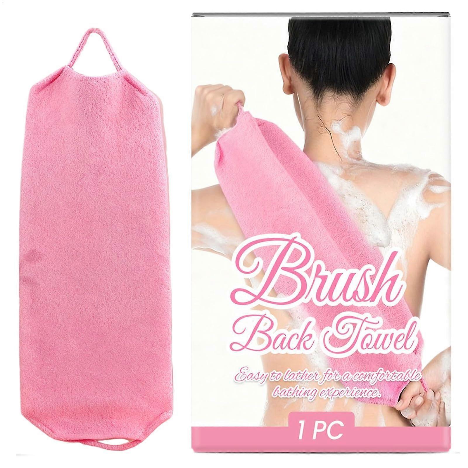 Back Scrubber with Long Handles for Shower, Quick Dry Exfoliating Bath Towel for Deep Cleaning
