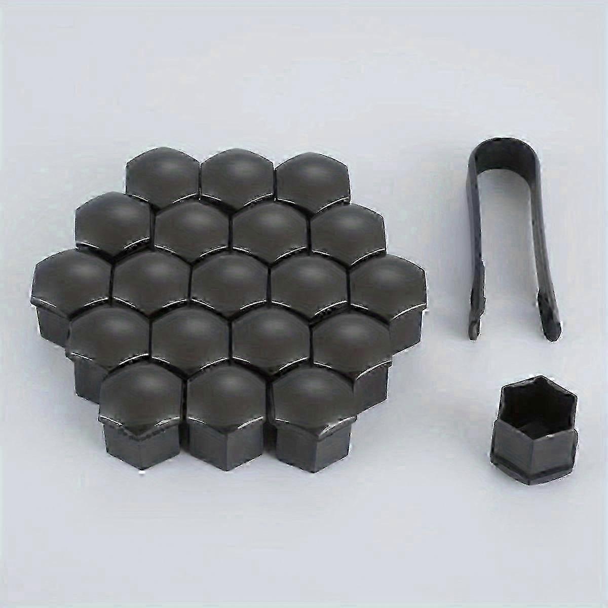 20 stk. hjulmutterdeksler til bil, rustfrie navmutterhetter, dekkmutterbeskyttere for utvendig dekorasjon