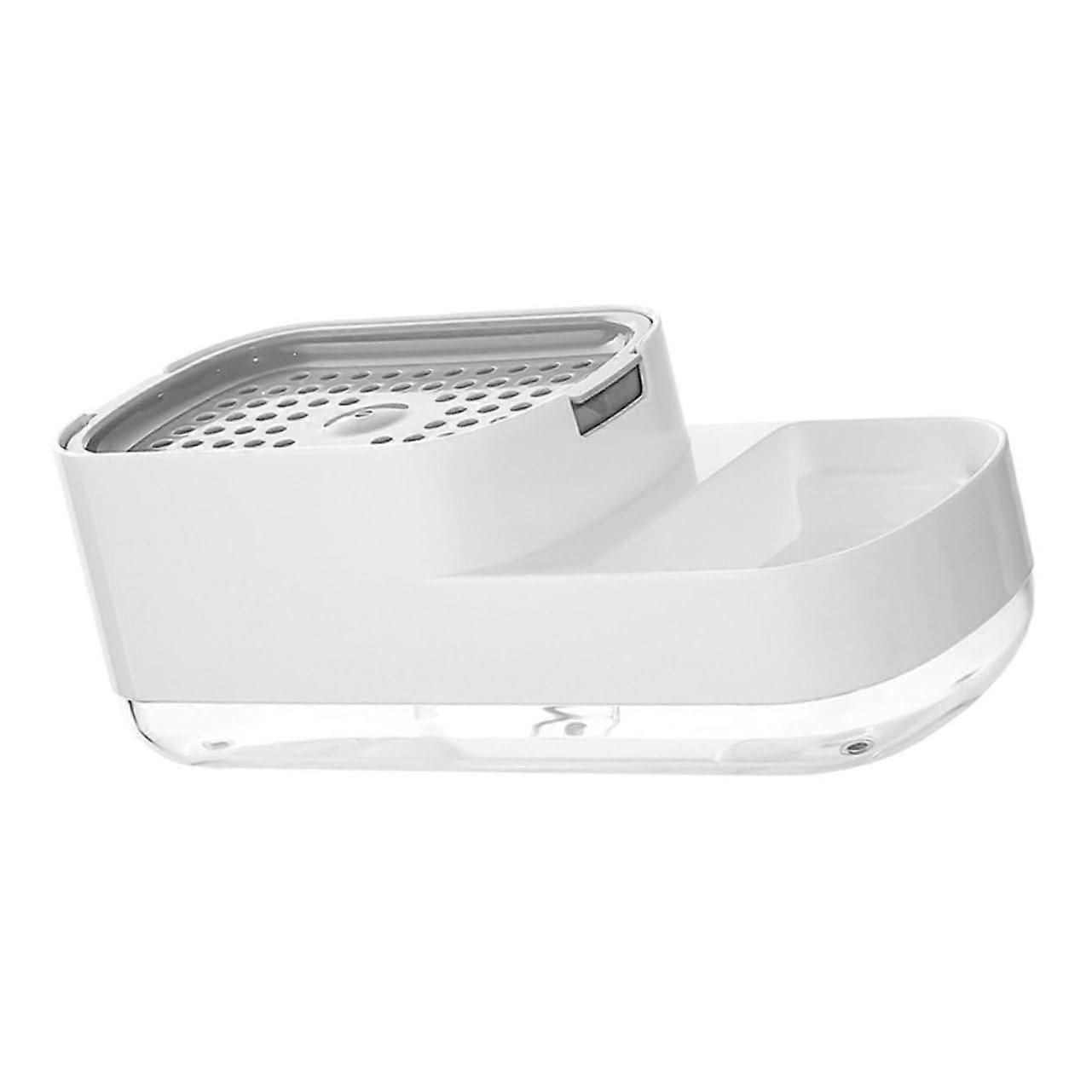 Foaming Soap Dispenser with Sponge Holder for Kitchen and Bathroom, OnePress Liquid Dispenser