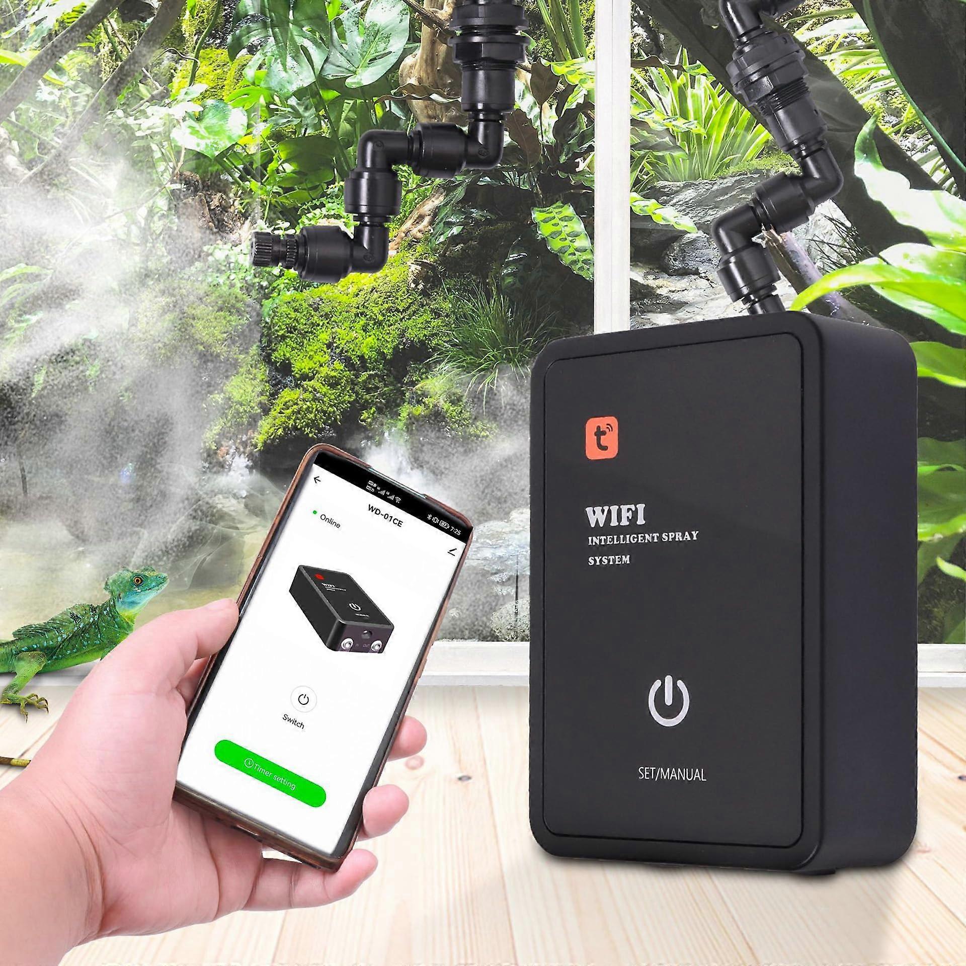 Automatic Misting System with Smart App Control for Reptile Tank Humidifier and Indoor Plants