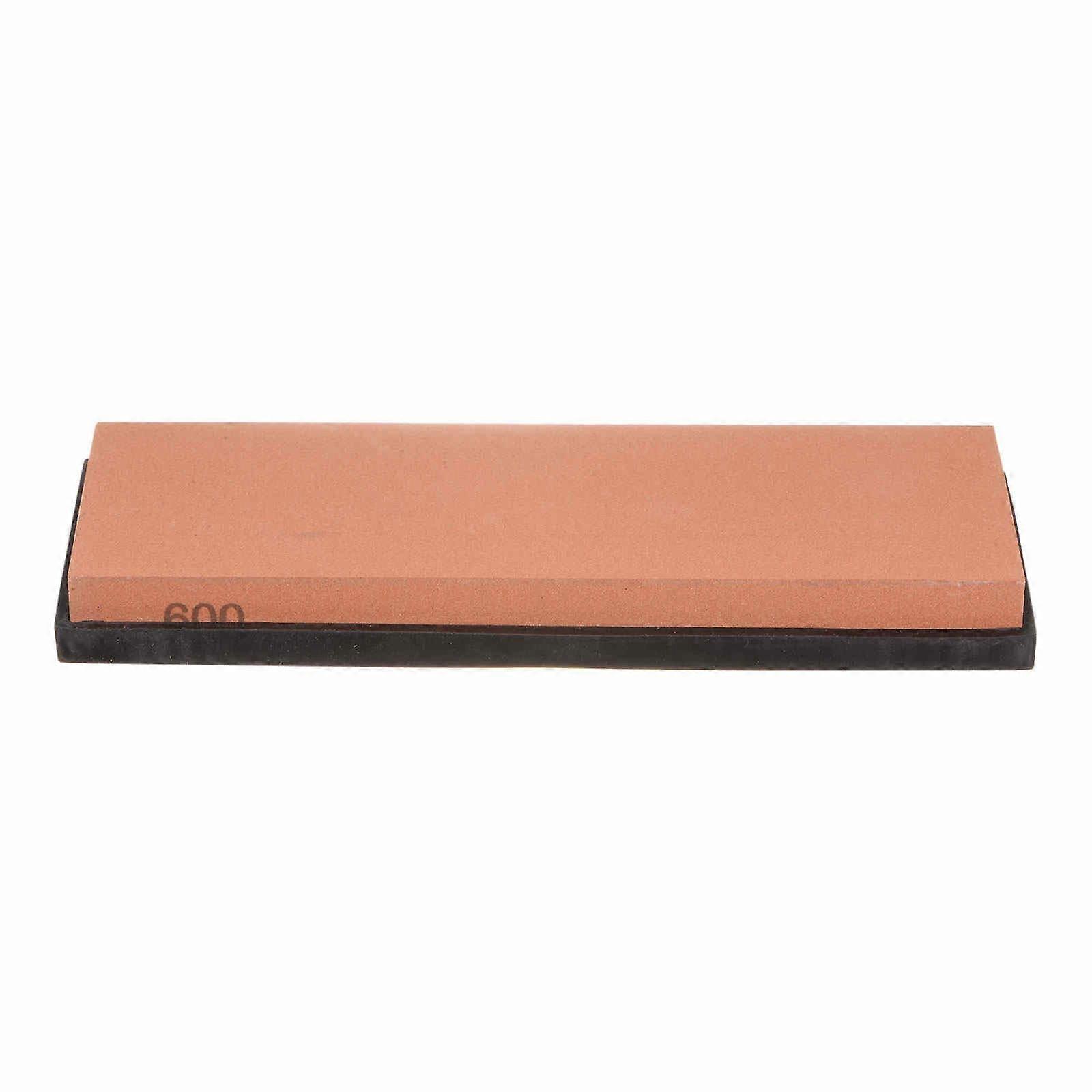 Double Sided Knife Sharpening Stone Set 600 Grit Whetstone with Non Slip Base for Kitchen Tools