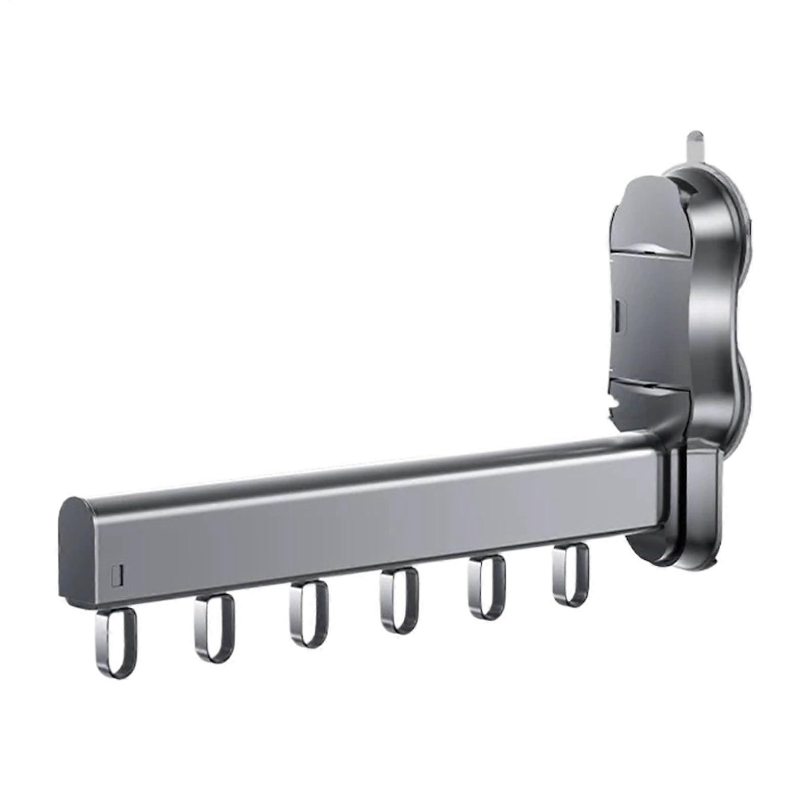 Wall Mounted Laundry Drying Rack with Retractable Foldable Design and Reliable Suction Cup for Balcony