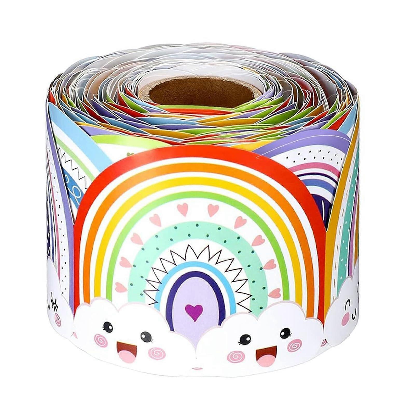 Bright Pencil Pattern Bulletin Board Border Trim 32.8ft Classroom Wall Decoration Sticker