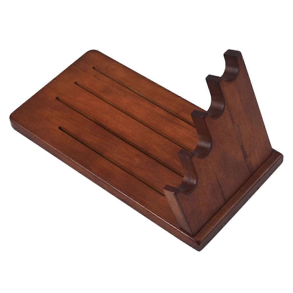Solid Wood Knife Block with Removable Design for Organized Kitchen Storage and Easy Knife Access