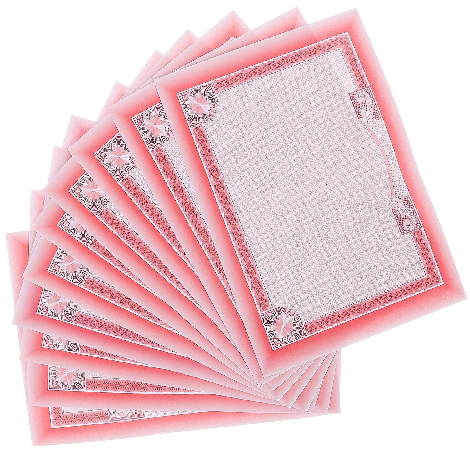 10 Sheets Printable Blank Sheets Honor Certificate Papers Blank Diploma Paper without Character