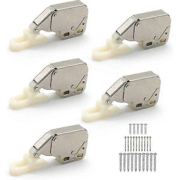 Automatic spring-loaded mini locks, 5 pieces of mini locks with push function, mini lock spring-loaded cabinet