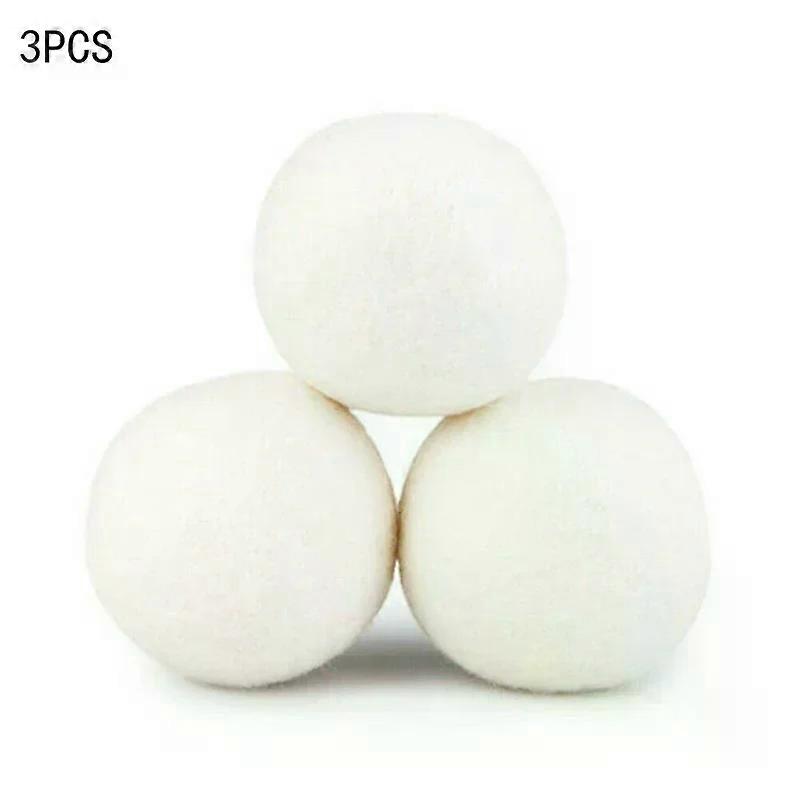 3/6-Pack Wool Dryer Balls Handmade Drying Balls Dryer Reusable Natural Fabric Softener Reduce Wrinkles and Decrease Drying Time