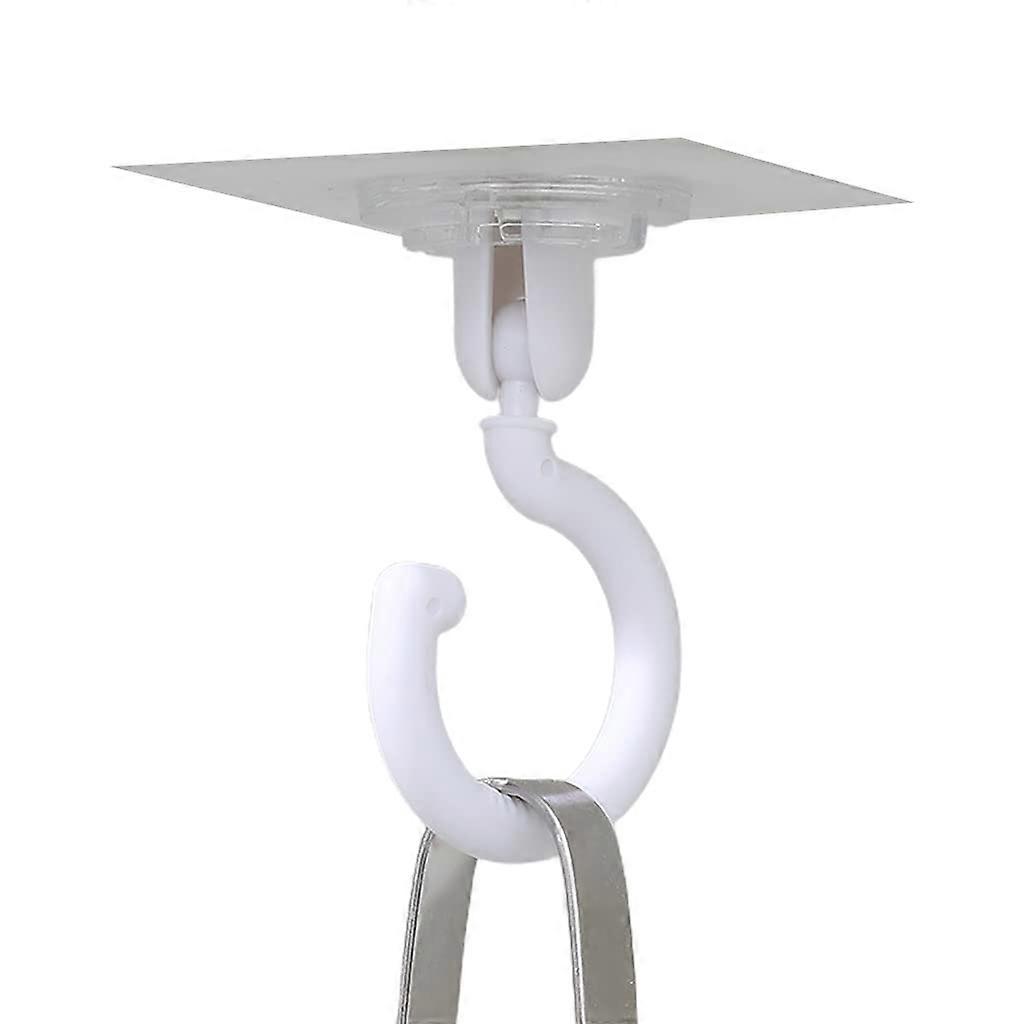 Self Adhesive Ceiling Hook Heavy Duty 360° Rotating NoDrill Damage Hanging for Wall and Ceiling