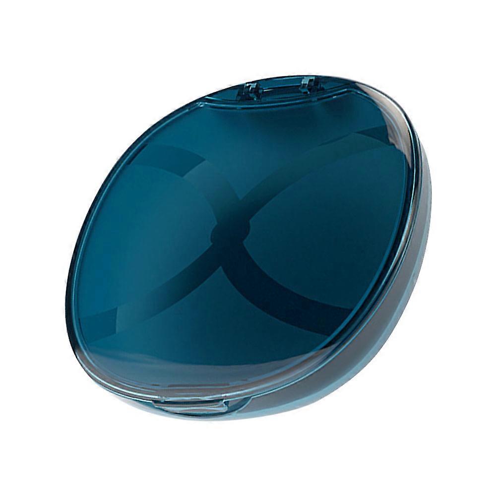 Denture Case With Mirrored Lid For Orthodontic Retainers Travel-Friendly Design 4Pcs Rectangular Plastic Box