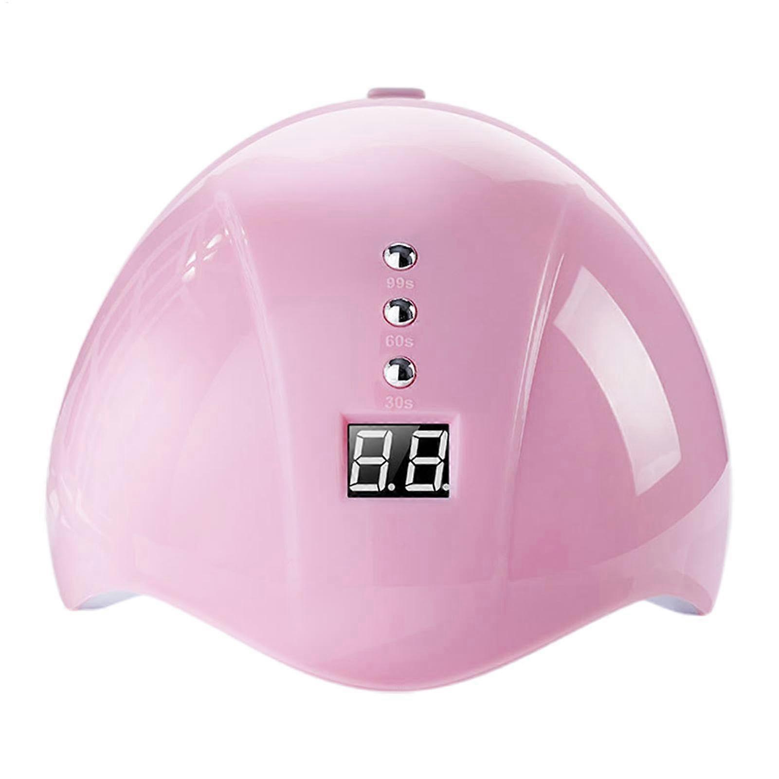 36W UV LED Nail Lamp for Gel Nails with Fast Curing, Smart Sensor and 4 Timer Settings, Pink USB Powered