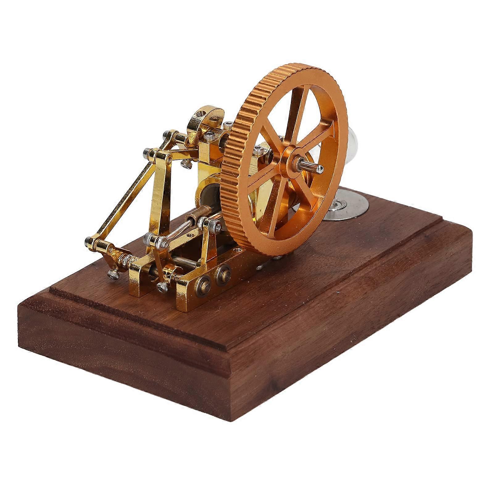 Stainless Steel Stirling Engine Model with Visible Mechanical Motion, Desktop Educational Physics Kit for Adults