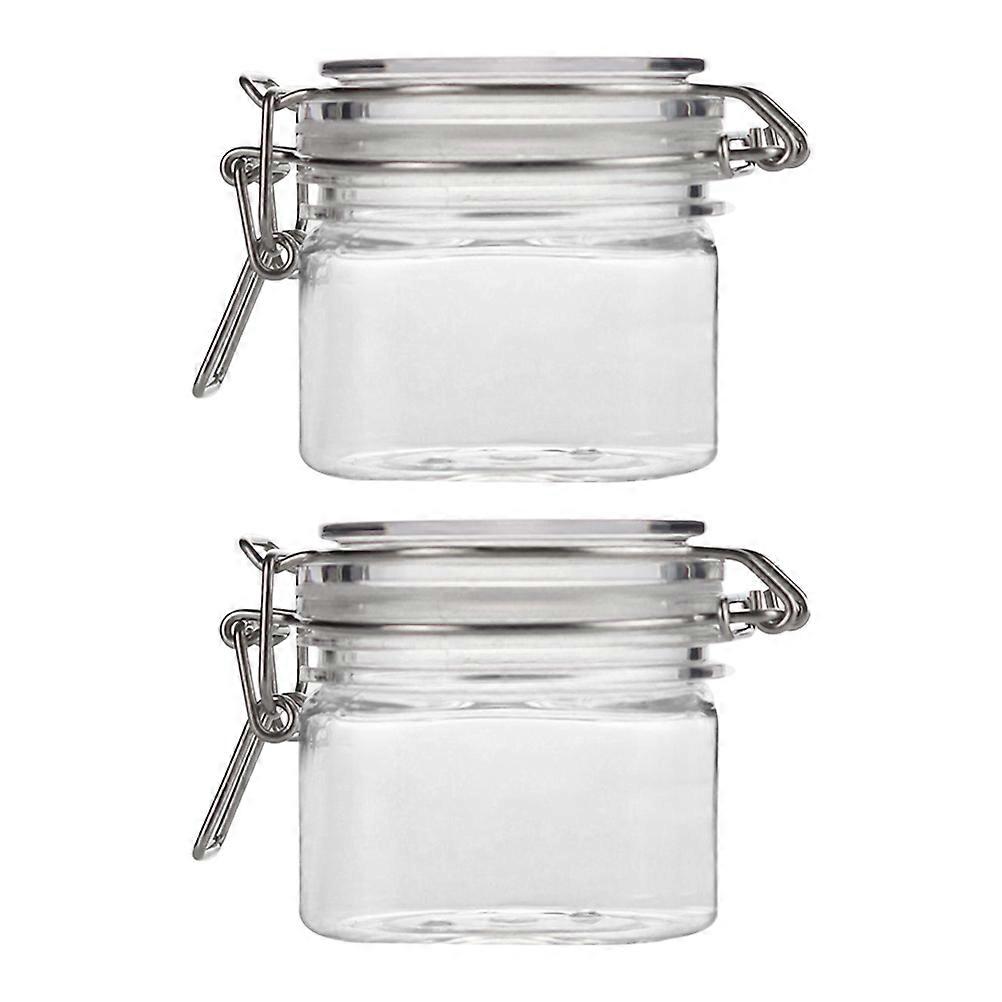 Honey Bottles Transparent Sealed Storage Jars for Storage Use 2Pcs