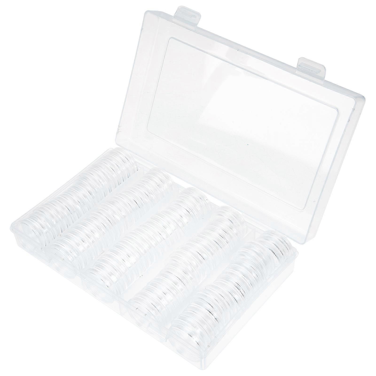 Coin Collection Box Clear Coin Box for Protective Storage 4Sets