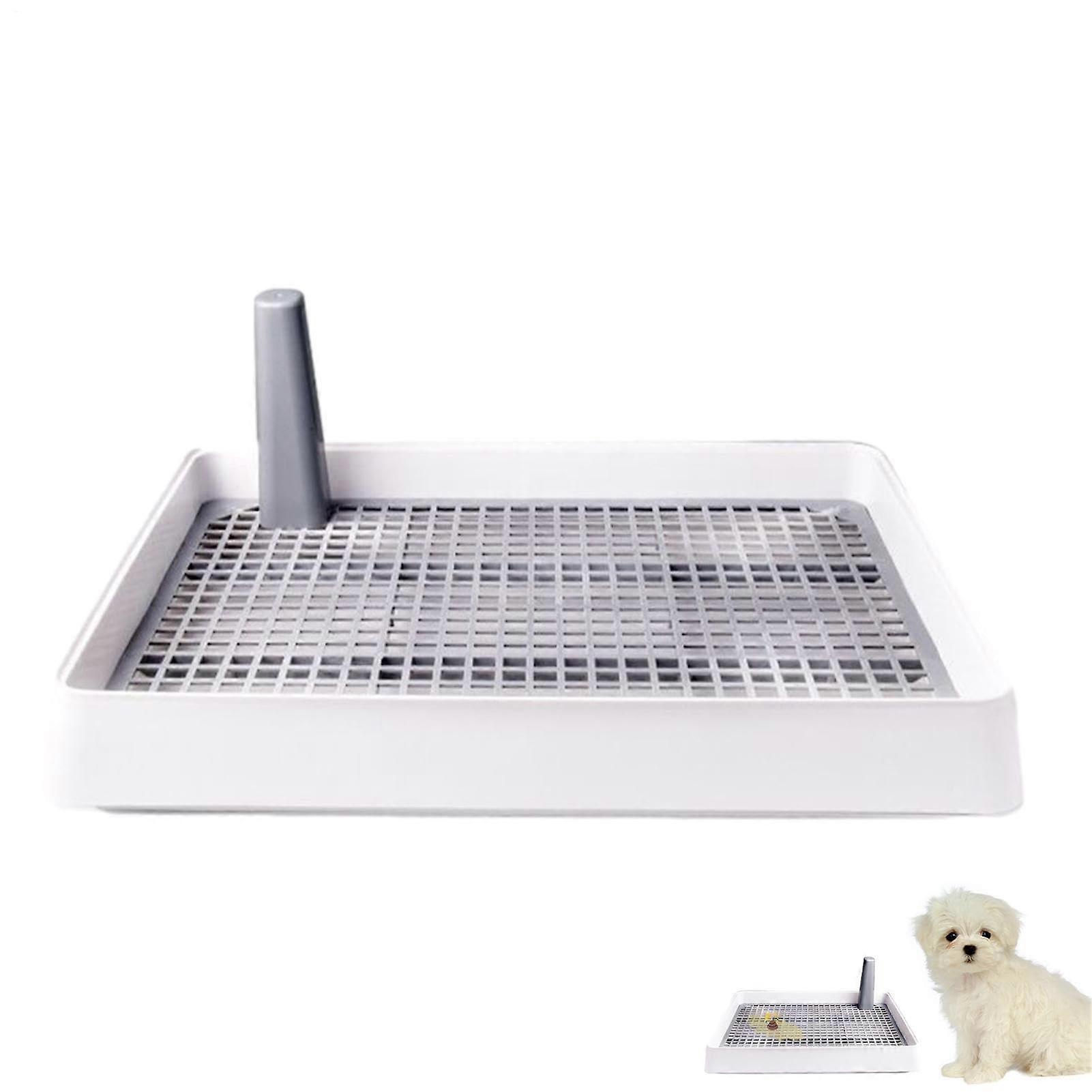 Indoor Dog Potty with AntiSplash Edge, Removable Double Layer Pad Holder for Small and Medium Dogs