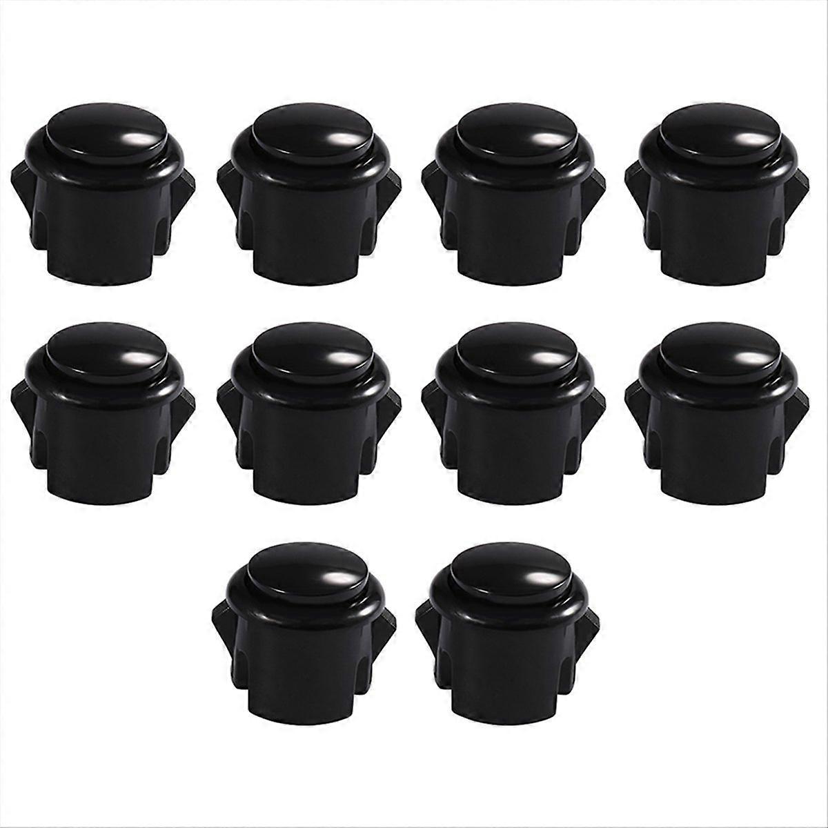 10 Pcs Arcade Buttons 30Mm Responsive Arcade Buttons Black