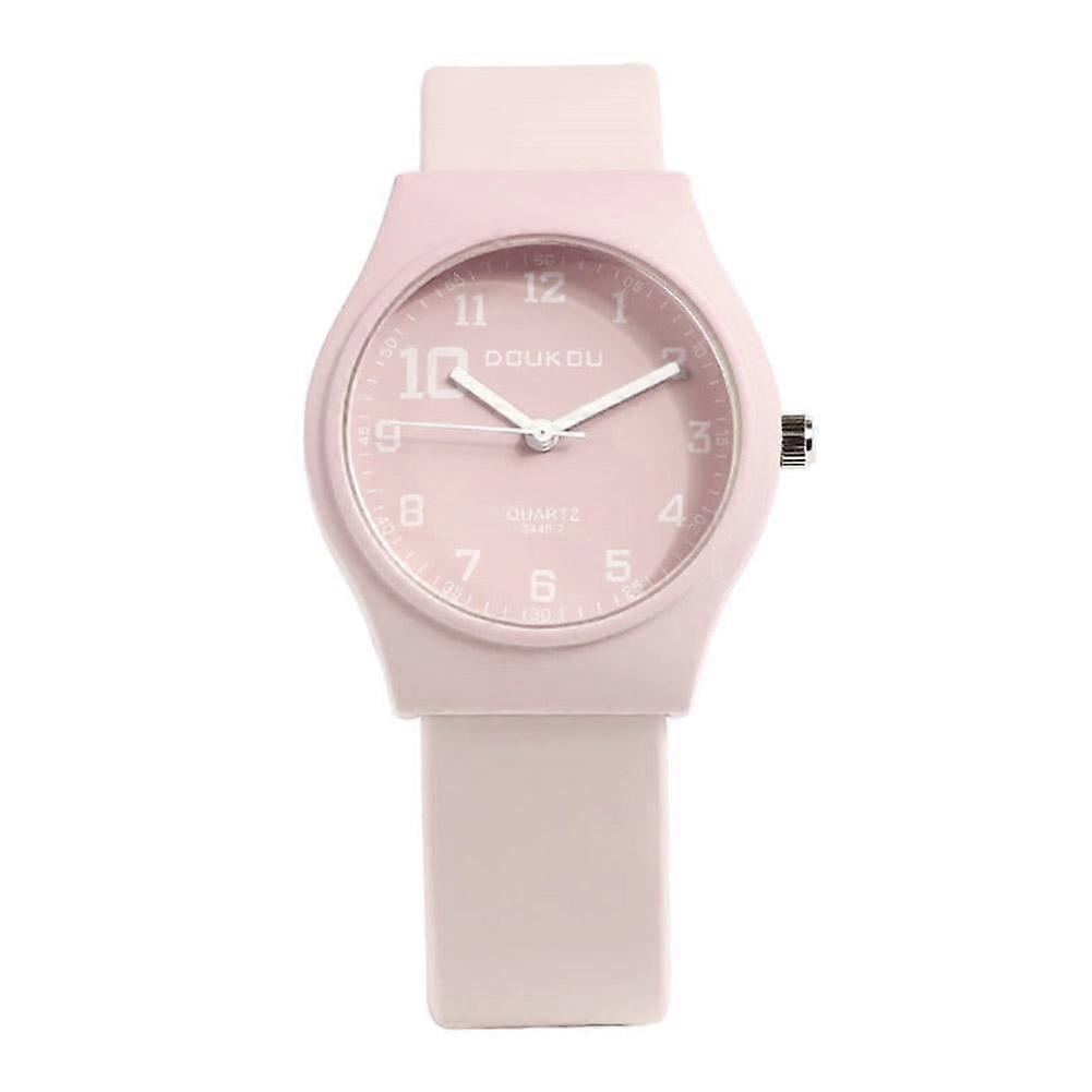 Simple and Versatile Plastic Women's Candy Watch with Multiple Colors and Slight Waterproof Function