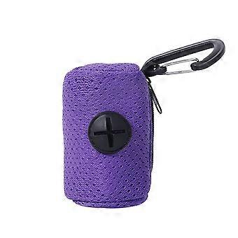 Pet Waste Bag Dispenser with Zipper Closing Crossed Drawers and Hanging Hook